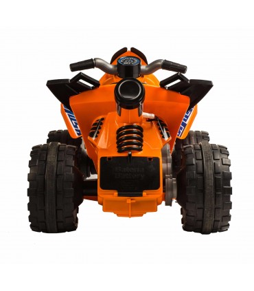 quad eléctrico naranja para niños 3 años